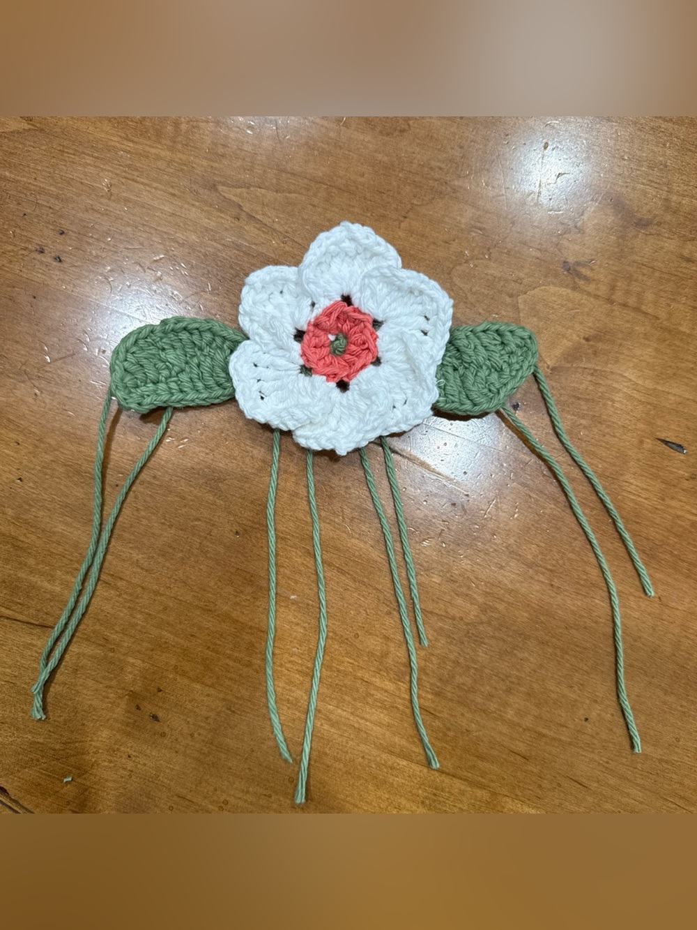 Brand New Hand Crochet Big Flower/leaves Embellishment For Collar L- XL Dogs